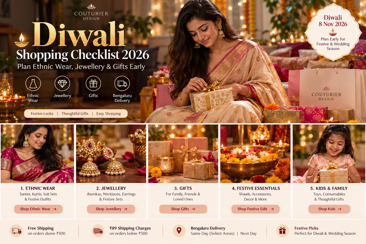 Diwali Shopping Checklist 2026: Plan Ethnic Wear, Jewellery & Gifts Early