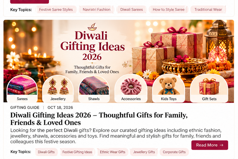 Diwali gift ideas from Couturier Design featuring jewellery, accessories and festive gifts