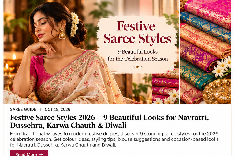 Couturier Design saree styling inspiration for Diwali celebrations and traditional occasions