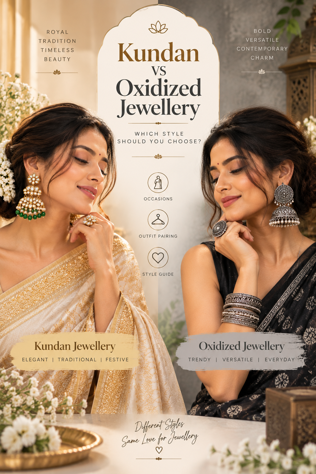Featured image for Kundan vs Oxidized Jewellery: Which Style Should You Choose?