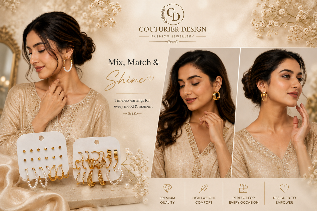 Mix, Match, and Shine with Trendy Gold Hoop and Pearl Earrings for Every Occasion - Couturier Design