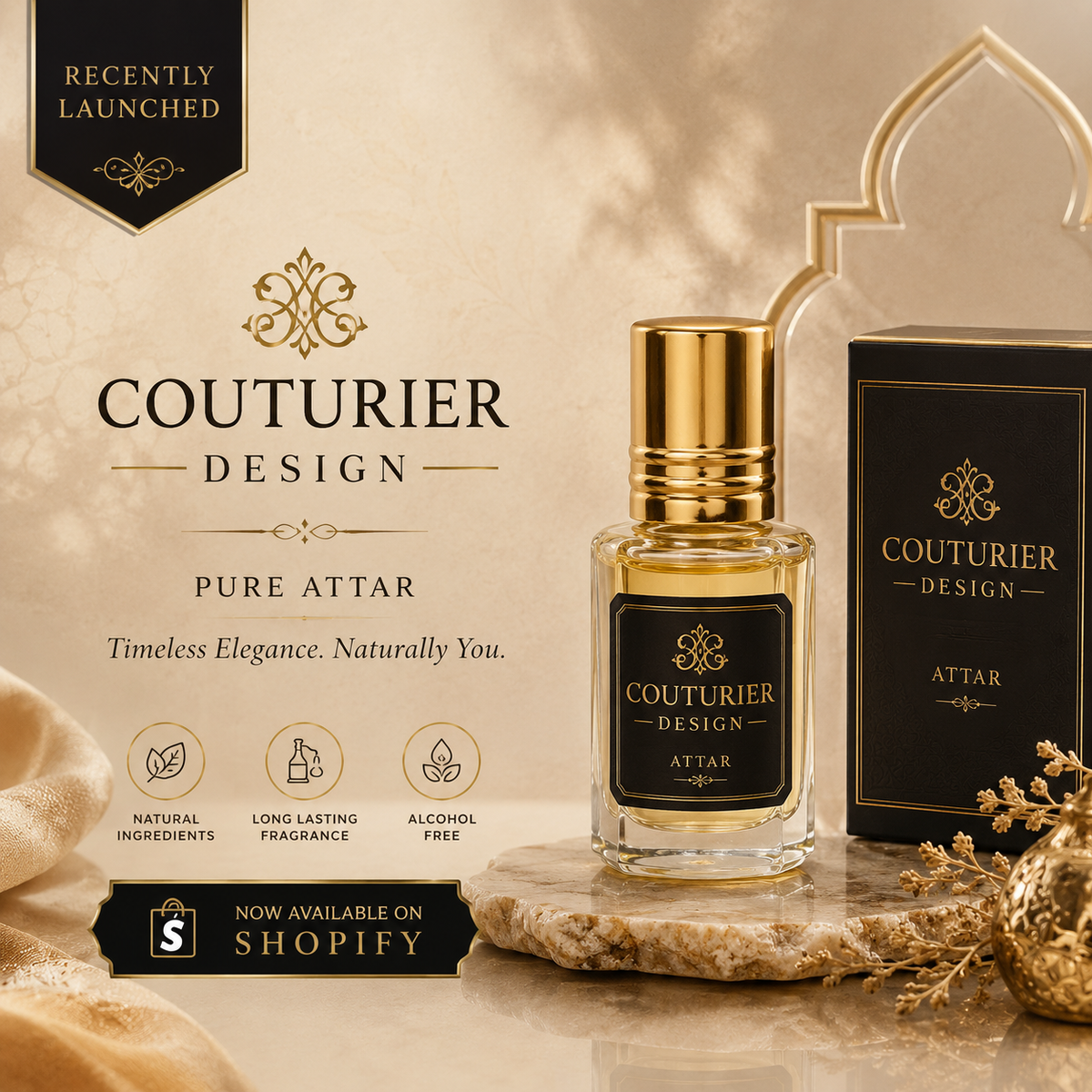 The Essence of Timeless Elegance with Pure Attar Luxury Fragrance - Couturier Design