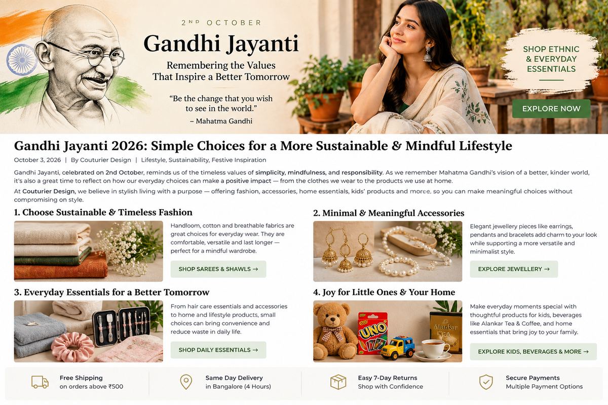 Gandhi Jayanti 2026: 7 Mindful Shopping Habits for a Simpler, More Sustainable Life