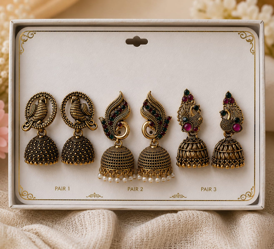 The Ultimate Guide to Gold Plated Jhumka Earrings Combo Sets for 2026 - Couturier Design