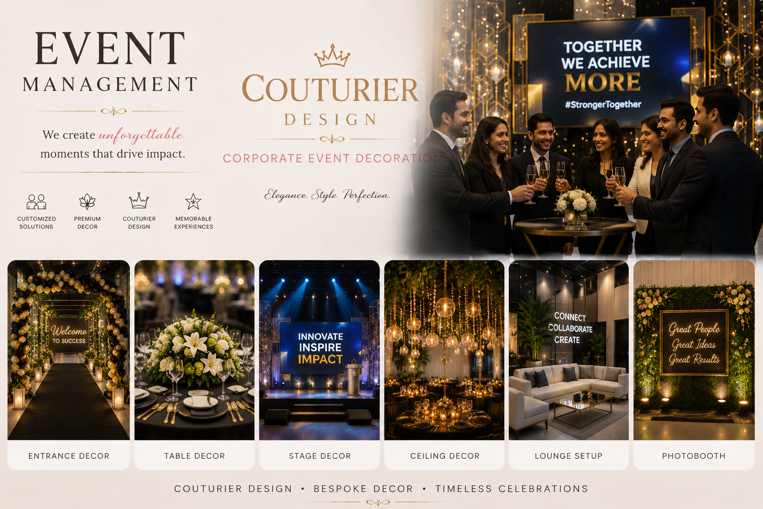 Couturier Events – Luxury Corporate Event Decoration & Business Celebration Décor | A Unit of Couturier Design