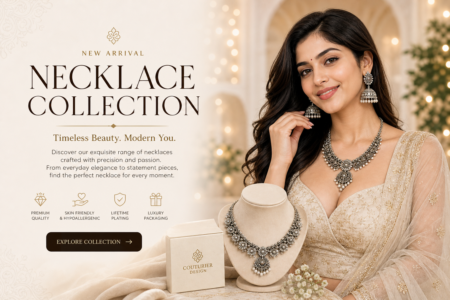Luxury Necklace Collection – Timeless & Statement Jewellery | Couturier Design