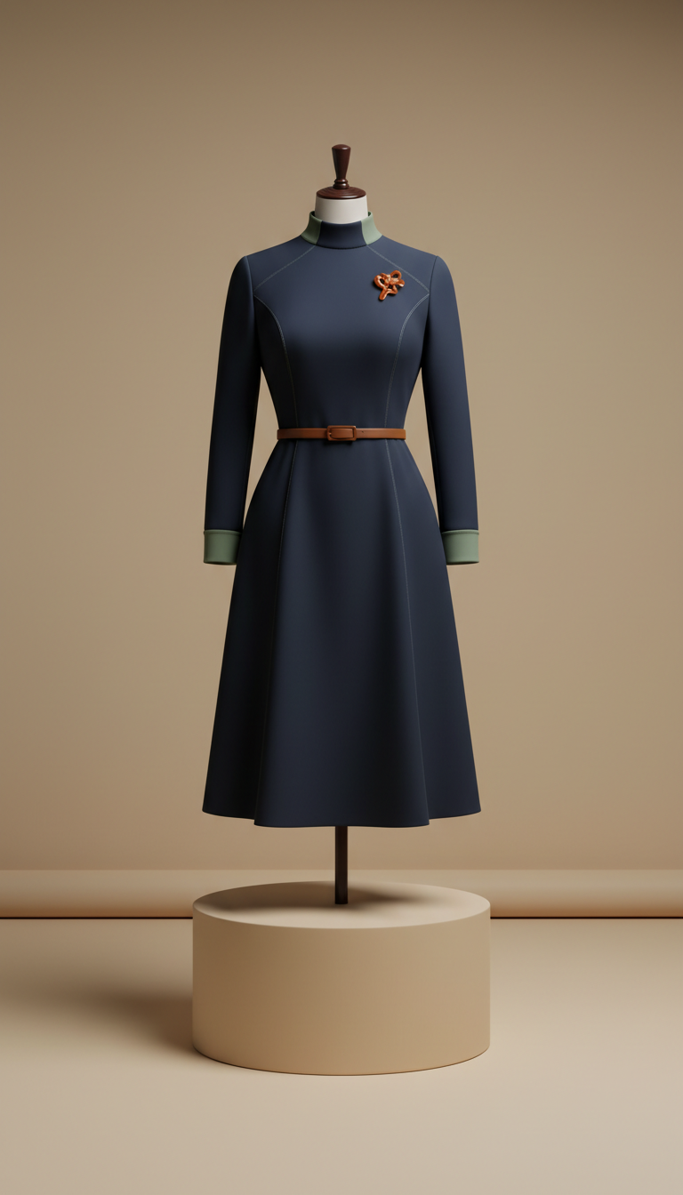 Inkwell navy tailored modern dress