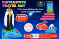 Kids prayer learning mat with colorful layout and audio guidance, shown with phone