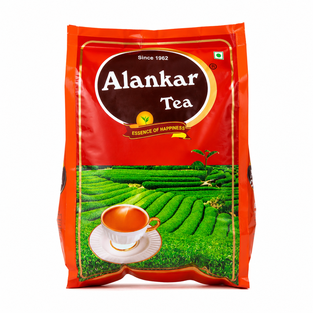 Alankar Tea Premium CTC Tea | Strong & Refreshing Indian Black Tea | Rich Aroma Tea Leaves | Essence of Happiness - Couturier Design