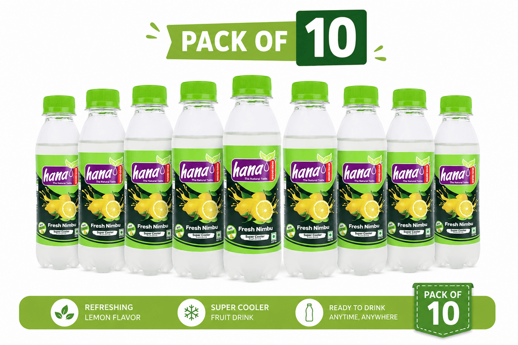 Hana Fresh Nimbu Lemon Juice Drink Bottle | Refreshing Summer Beverage | Ready to Drink Cool Juice