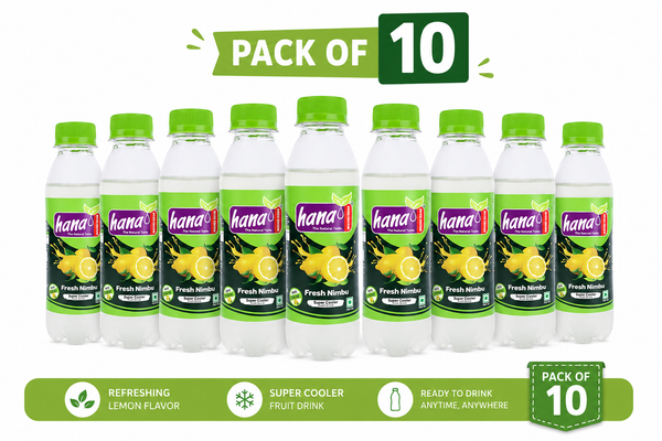 Hana Fresh Nimbu Lemon Juice Drink Bottle | Refreshing Summer Beverage | Ready to Drink Cool Juice