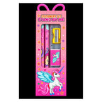 Unicorn stationery set pack of 2 with pencil, ruler, sharpener and eraser