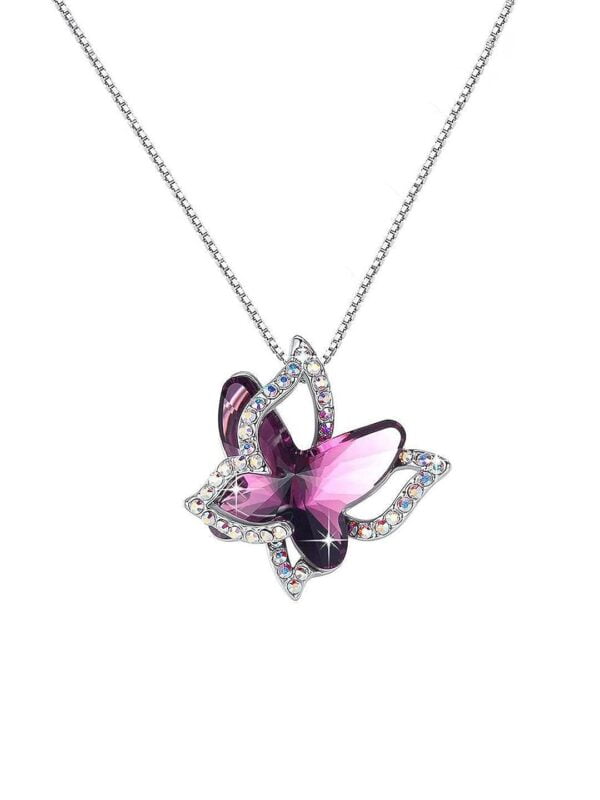 Girls Purple Crystal Pendant for Women