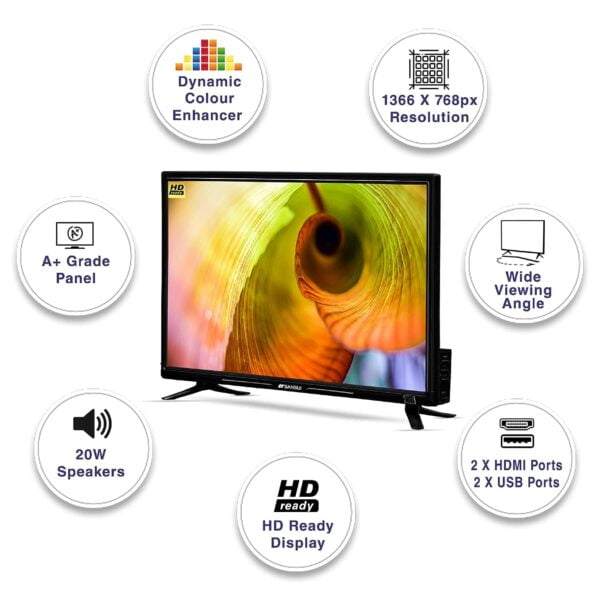 Sansui 60cm (24 Inches) HD Ready LED TV JSY24NSHD (Black) - Image 2