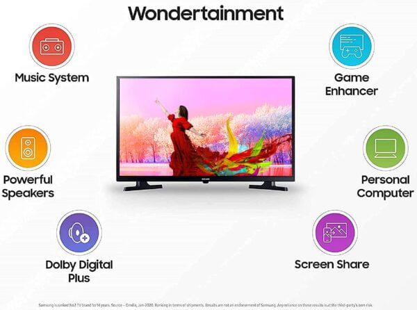 Samsung 80cm (32 Inches) Wondertainment Series HD Ready LED Smart TV UA32T4340BKXXL (Glossy Black) - Image 3