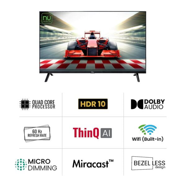 Nu 80cm (32 inch) Premium Series HD Ready WebOS Smart LED TV LED32HWA1 (Black) - Image 3