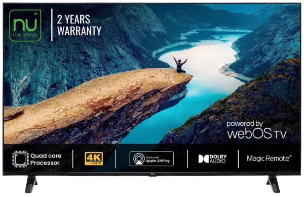 Nu 140cm (55 inch) Premium Series 4K Ultra HD WebOS Smart LED TV LED55UWA1 (Black)