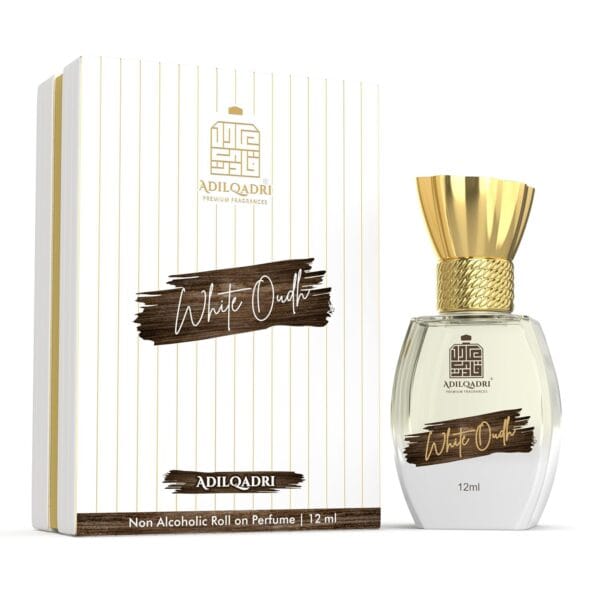 Adilqadri White Oudh Strong Masculine Non Alcoholic Roll-On Attar Perfume - 12ML