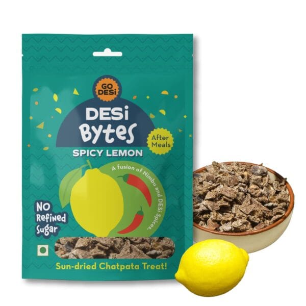 Go Desi Bytes Spicy Lemon Chaat , Pack of 10