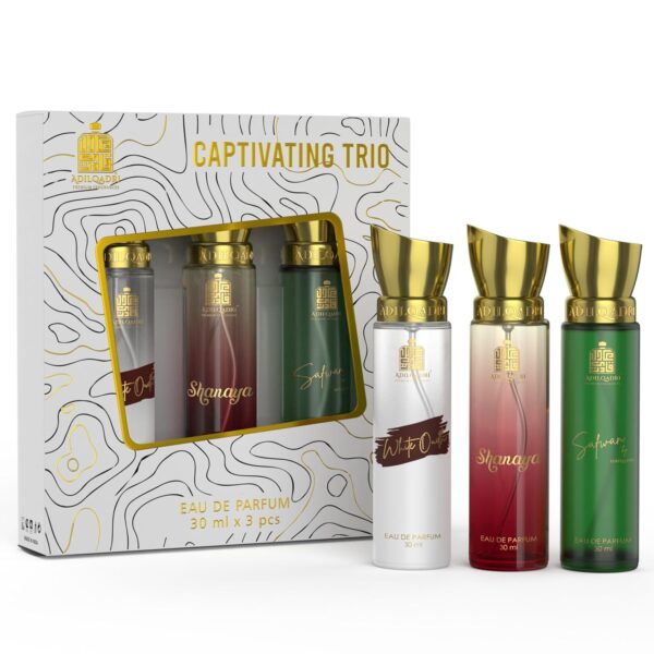 Adilqadri Captivating Trio Luxury Eau De Parfum , Gift Set For Unisex (3 x 30 ML)