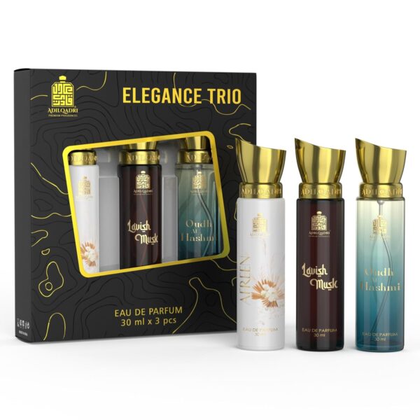 Adilqadri Elegance Trio Luxury Eau De Parfum , Gift Set For Unisex (3 x 30 ML)