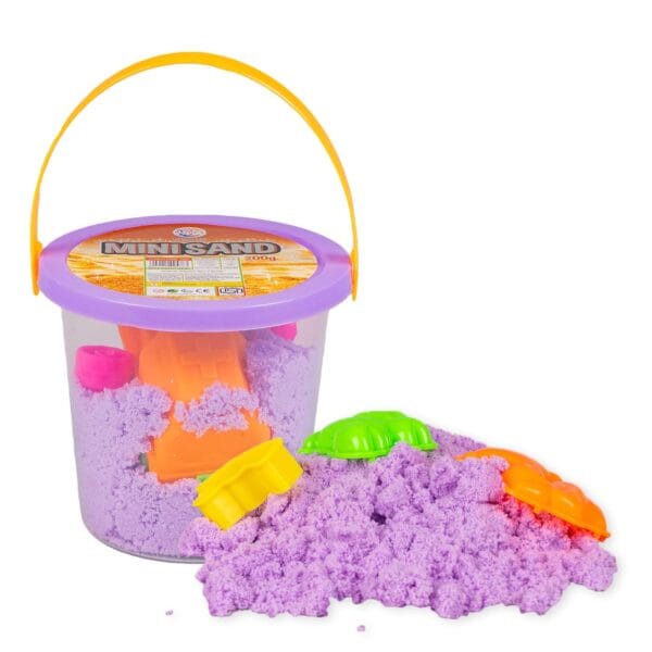 Purple Color Active Sand for Kids with Assorted Moulds