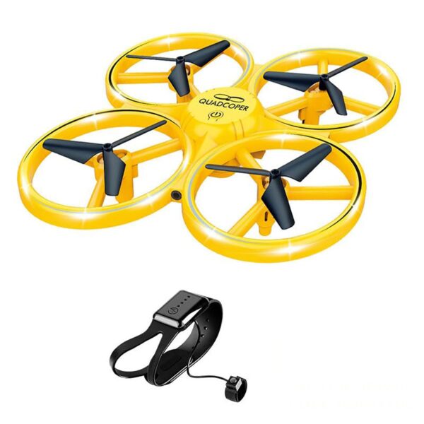 Plastic Smart Watch R/C Rechargeable Interactive Four-Axis Quadcopter with Pneumatic Gestures