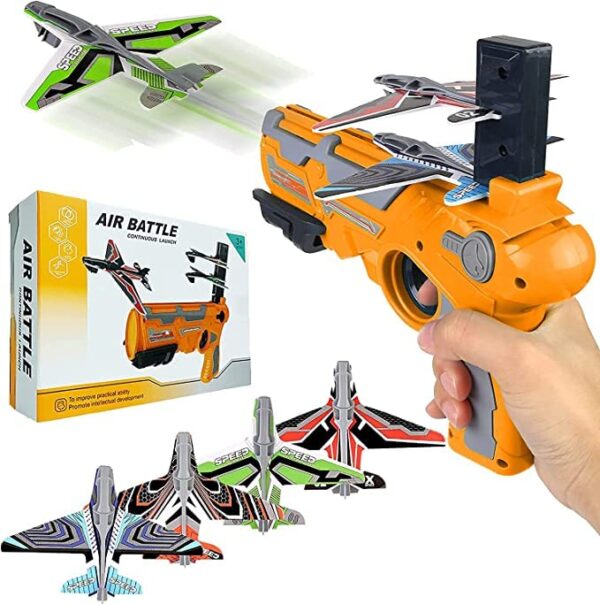 Catapult Toy Airplane, Pistol Shooting Game Toy Gun Air Battle Glider - Image 2