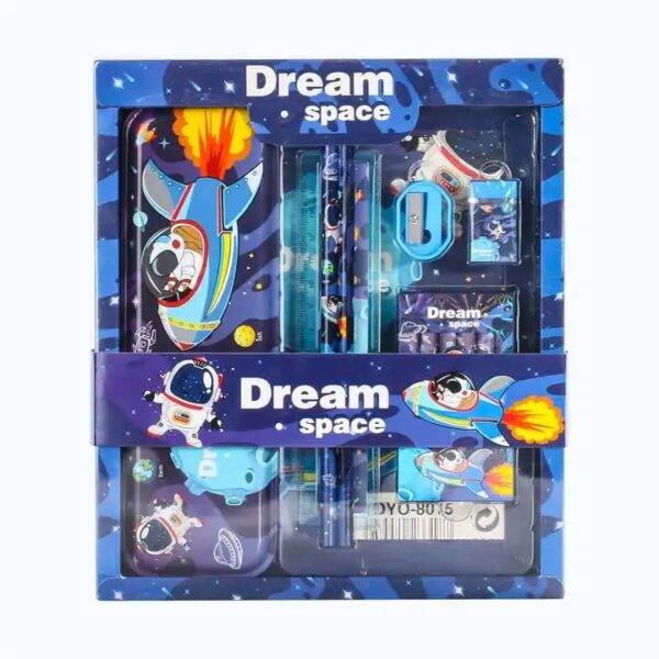 Stationary Kit Set for School Kids ,Girls/Boys Birthday Gift - Pencil Pen Book Eraser Sharpener (Dream Space)