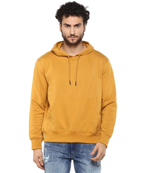 Men Cotton Hoodie yellow