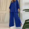 Women's Fashion Loose Cotton-linen Shirt Long-sleeve Suit - Image 3