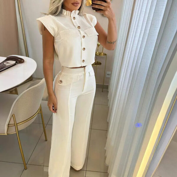 Striped Stitching Women's Suit