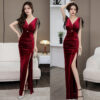 Korean Velvet Trim Temperament - Party Wear for women - Image 2