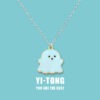Black And White Ghost Necklace Halloween Gift - Pendant for Women - Image 3