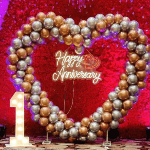 Happy Anniversary Heart Ring Decoration