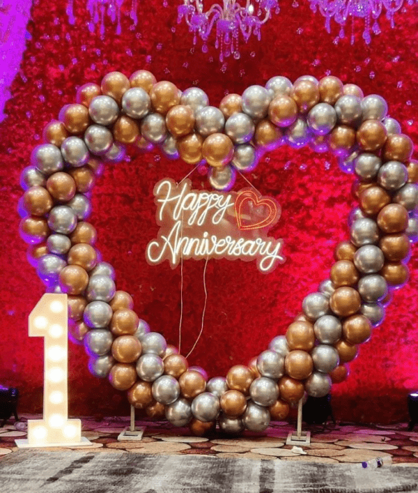 Happy Anniversary Heart Ring Decoration