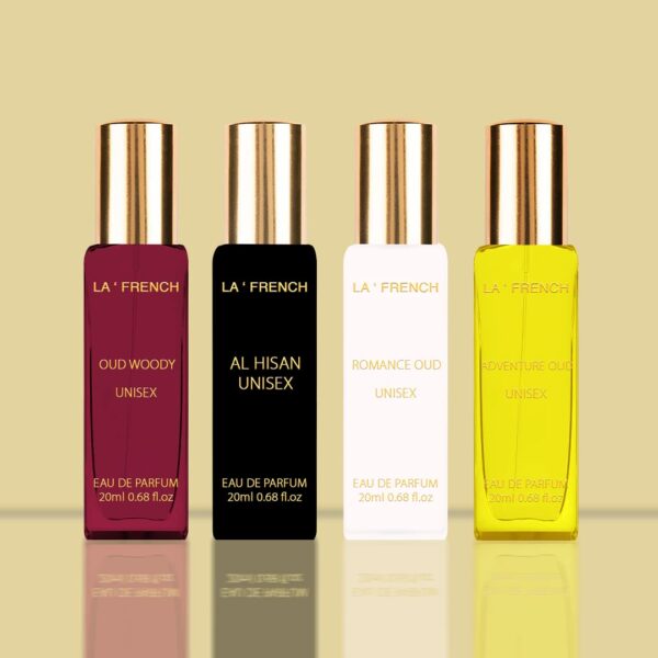 La French Oudh Unisex Eau De Parfum Gift Set 4 x 20ml for Men & Women - Image 2