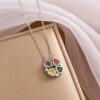 Four-Leaf Clover Pendant Necklace Female Korean Malachite Jewellery - Image 4