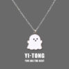Black And White Ghost Necklace Halloween Gift - Pendant for Women - Image 5